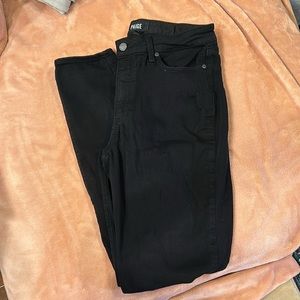 PAIGE Black Stretchy Jean Pants (30.5” inseam)